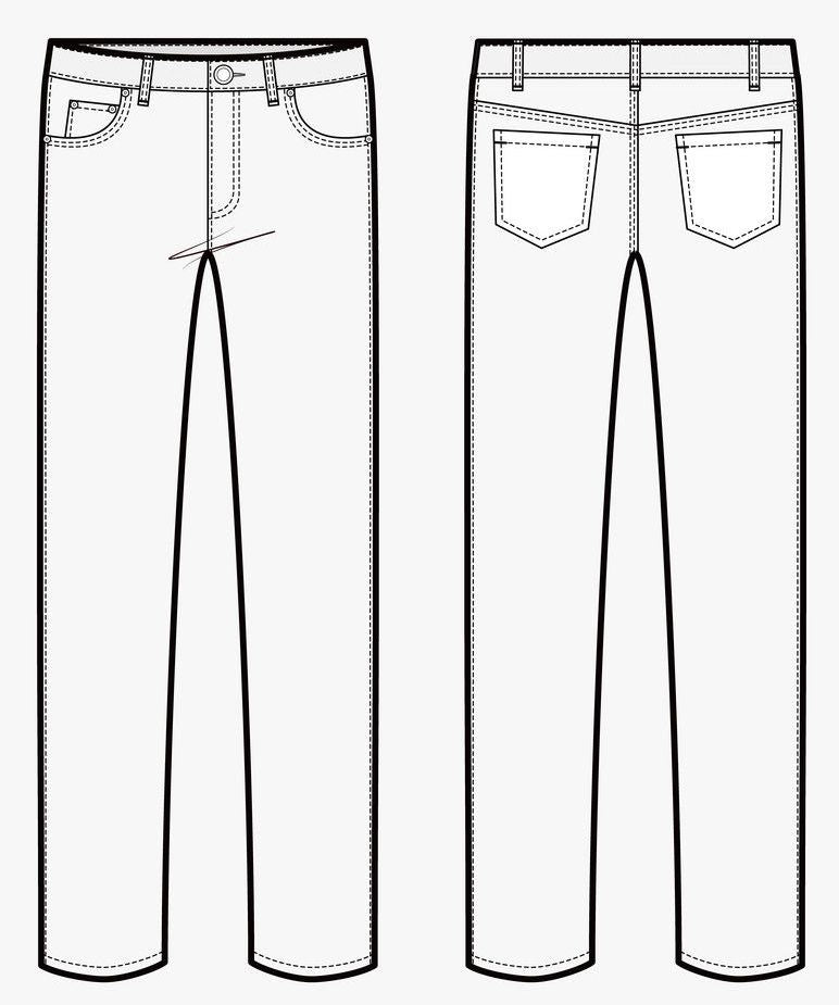 Basic 5 Pocket Pants (Jeans Style) - Linen