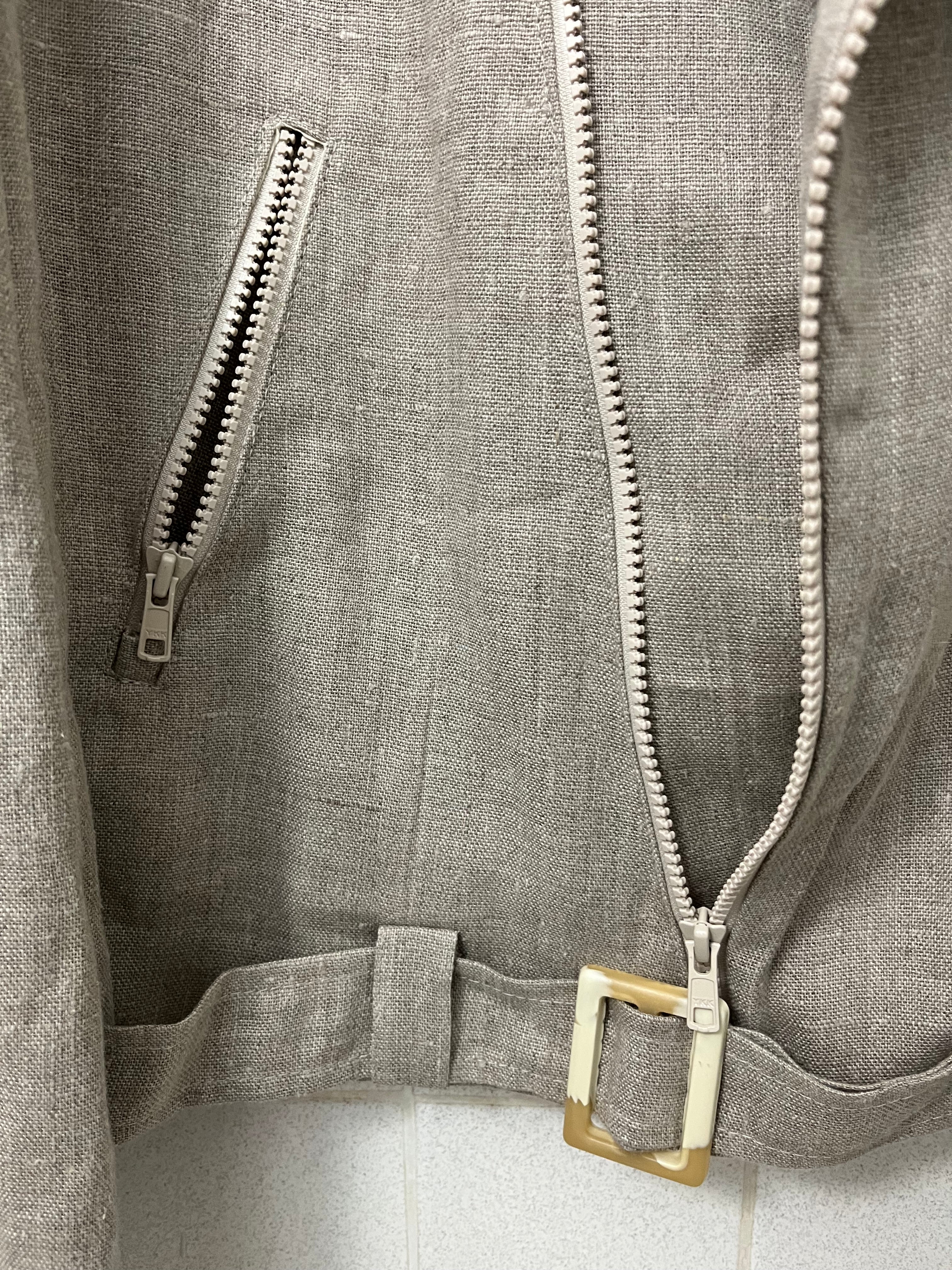 Basic Biker Jacket - Organic Linen